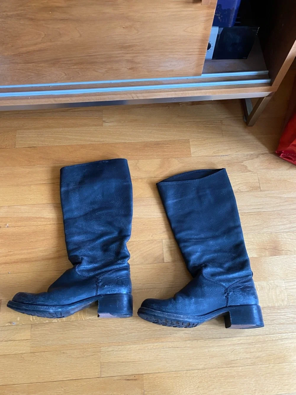 Frye Black Mid-Calf Leather Boots - Picture 4 of 7